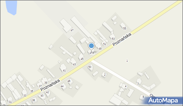 Wojnowice, Poznańska, 47A, mapa Wojnowice