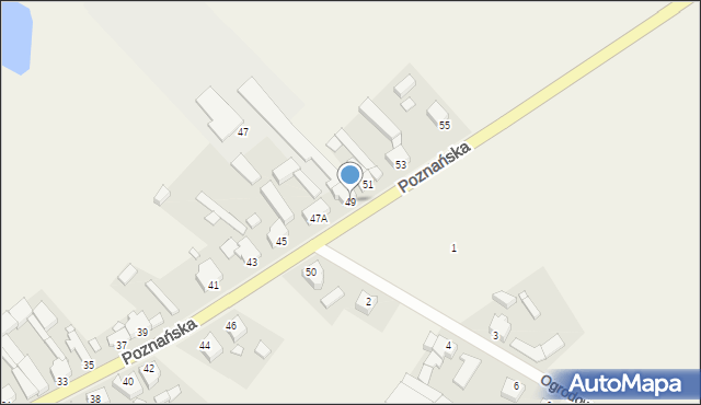 Wojnowice, Poznańska, 49, mapa Wojnowice