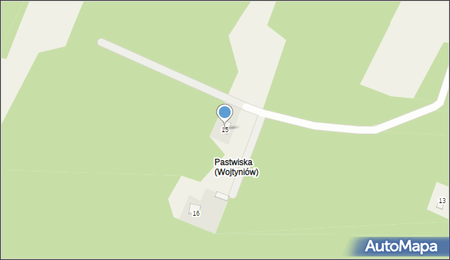 Wojtyniów, Podleśna, 15, mapa Wojtyniów