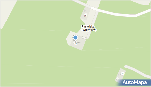 Wojtyniów, Podleśna, 16, mapa Wojtyniów