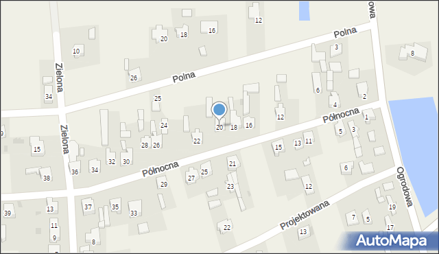 Wola Krzysztoporska, Północna, 20, mapa Wola Krzysztoporska