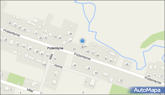 Wola Morawicka, Podemłynie, 53, mapa Wola Morawicka