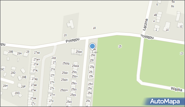 Wola Mrokowska, Postępu, 25c, mapa Wola Mrokowska