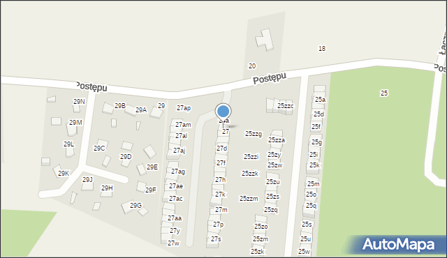 Wola Mrokowska, Postępu, 27b, mapa Wola Mrokowska