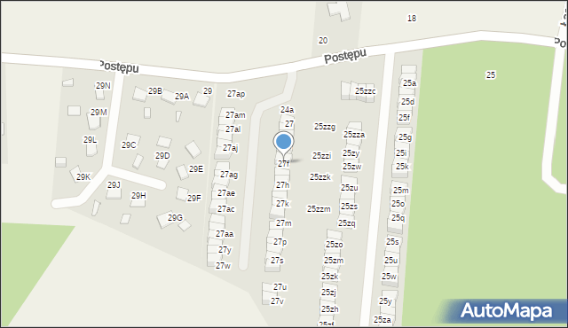 Wola Mrokowska, Postępu, 27f, mapa Wola Mrokowska