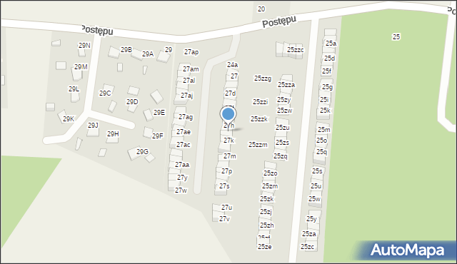 Wola Mrokowska, Postępu, 27j, mapa Wola Mrokowska