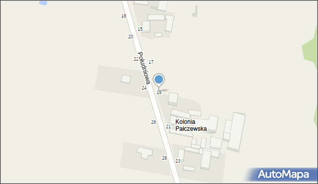 Wola Rakowa, Południowa, 19, mapa Wola Rakowa