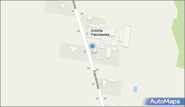 Wola Rakowa, Południowa, 23, mapa Wola Rakowa