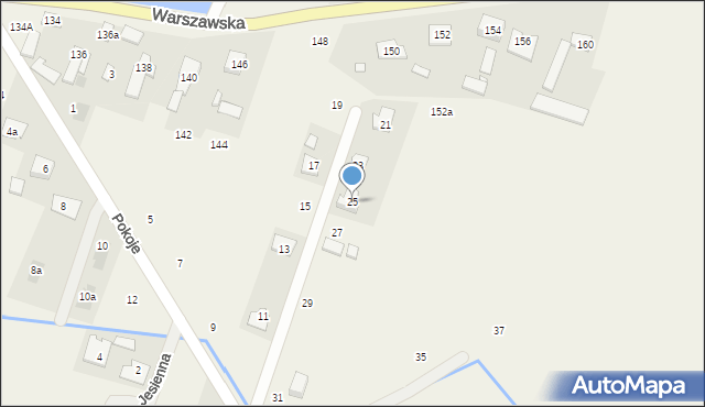 Wola Rasztowska, Pokoje, 25, mapa Wola Rasztowska