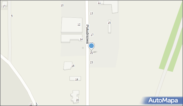 Wola Zaradzyńska, Południowa, 21, mapa Wola Zaradzyńska