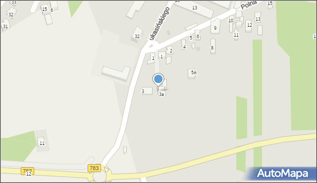 Wolbrom, Polna, 3A, mapa Wolbrom