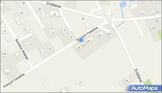 Wólka Kozodawska, Polnych Kwiatów, 17, mapa Wólka Kozodawska