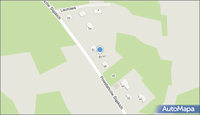 Wołów, Powstańców Śląskich, 50, mapa Wołów