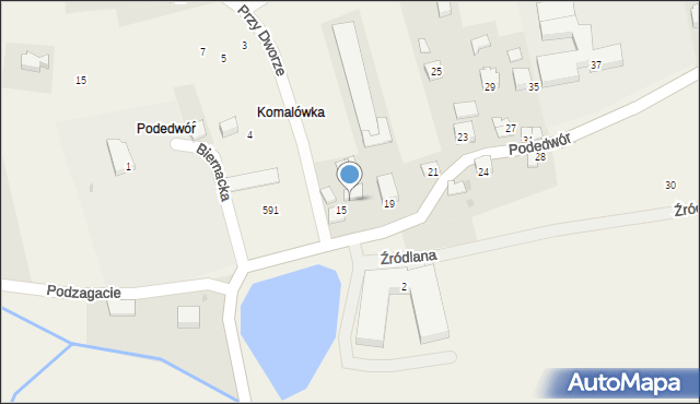 Wołowice, Podedwór, 17, mapa Wołowice