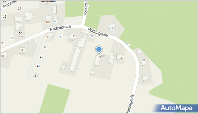 Wołowice, Podzagacie, 29, mapa Wołowice