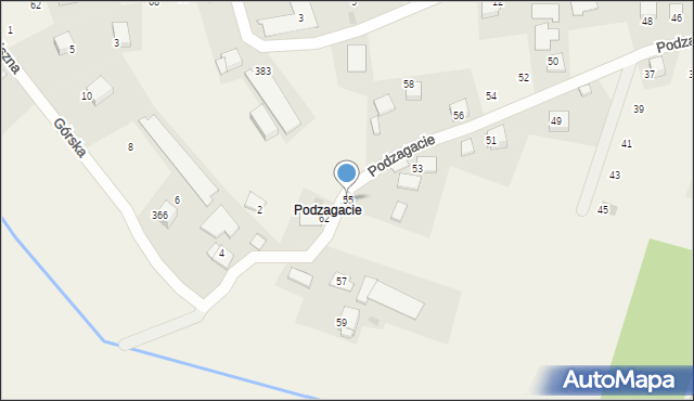 Wołowice, Podzagacie, 55, mapa Wołowice