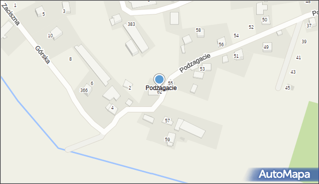 Wołowice, Podzagacie, 62, mapa Wołowice