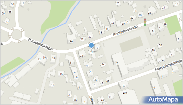 Wolsztyn, Poniatowskiego, 11, mapa Wolsztyn