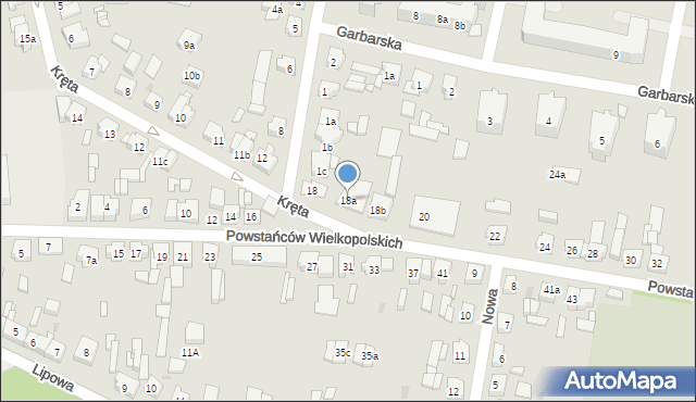 Wolsztyn, Powstańców Wielkopolskich, 18a, mapa Wolsztyn