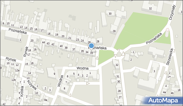 Wolsztyn, Poznańska, 33, mapa Wolsztyn