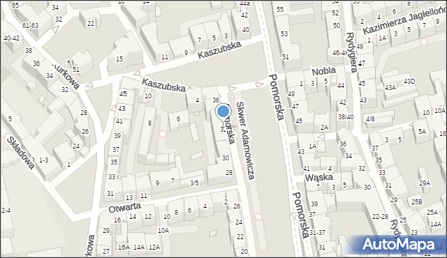 Wrocław, Pomorska, 32, mapa Wrocławia