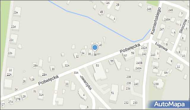 Wrocław, Poświęcka, 38, mapa Wrocławia