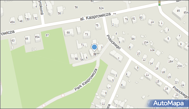 Wrocław, Potockiego Wacława, 3B, mapa Wrocławia