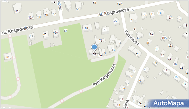 Wrocław, Potockiego Wacława, 5B, mapa Wrocławia