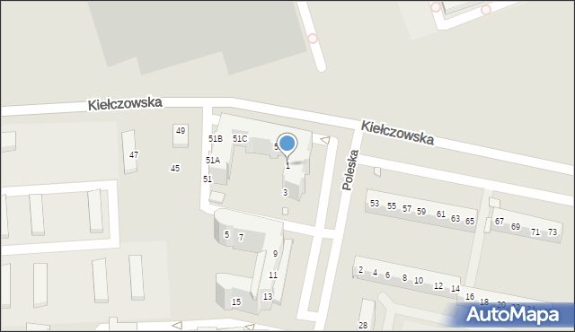Wrocław, Poleska, 1, mapa Wrocławia