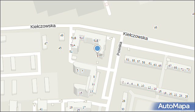 Wrocław, Poleska, 3, mapa Wrocławia