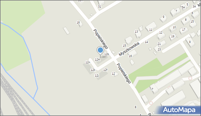 Wrocław, Popielskiego Leona, 12d, mapa Wrocławia