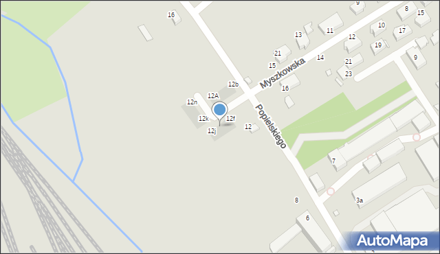 Wrocław, Popielskiego Leona, 12h, mapa Wrocławia