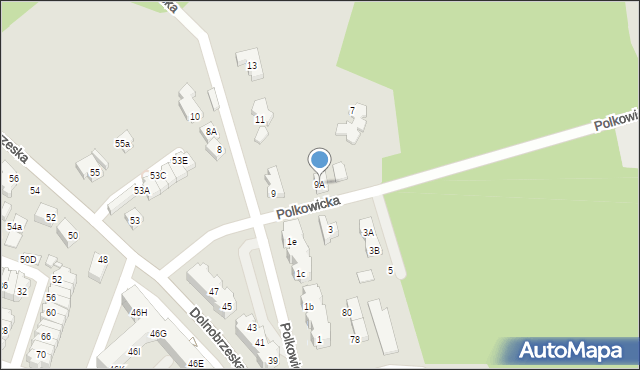 Wrocław, Polkowicka, 9A, mapa Wrocławia