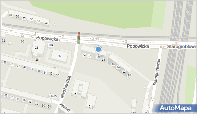 Wrocław, Popowicka, 20, mapa Wrocławia