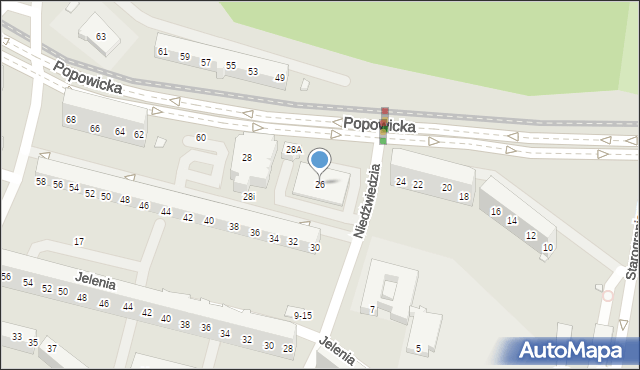 Wrocław, Popowicka, 26, mapa Wrocławia