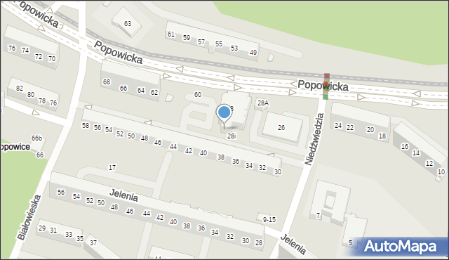 Wrocław, Popowicka, 28p, mapa Wrocławia