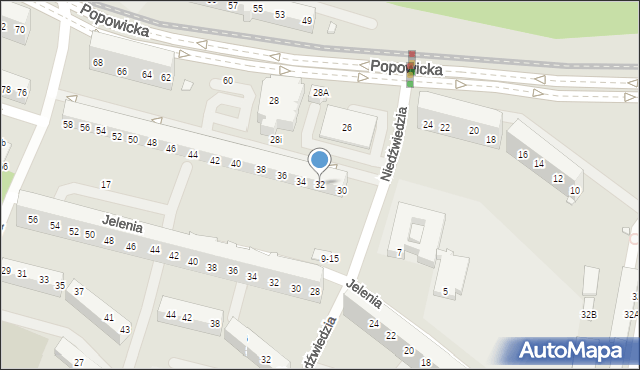 Wrocław, Popowicka, 32, mapa Wrocławia