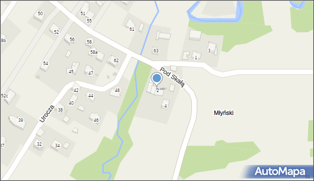 Wrząsowice, Pod Skałą, 2, mapa Wrząsowice