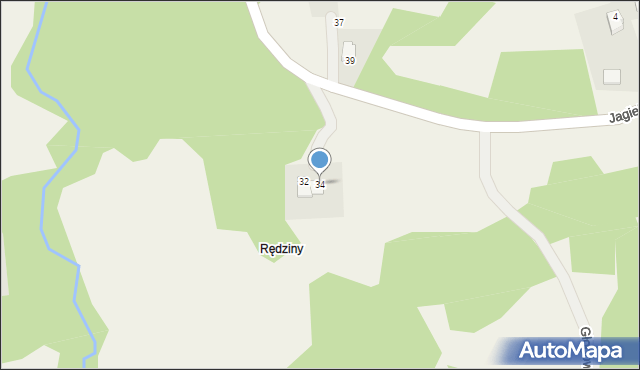 Wrząsowice, Pod Skałą, 34, mapa Wrząsowice