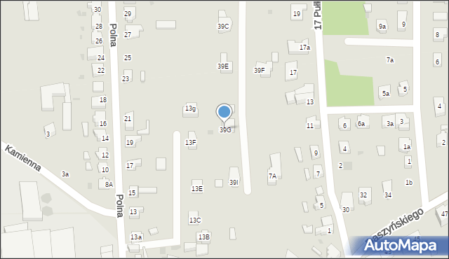 Wschowa, Polna, 39G, mapa Wschowa