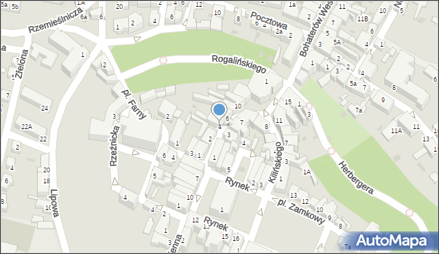 Wschowa, Powstańców Wielkopolskich, 4, mapa Wschowa