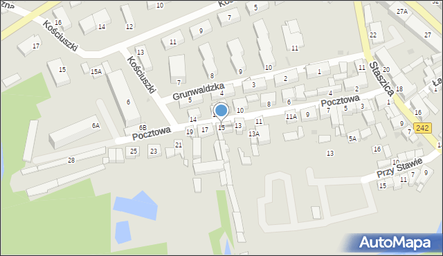 Wyrzysk, Pocztowa, 15, mapa Wyrzysk