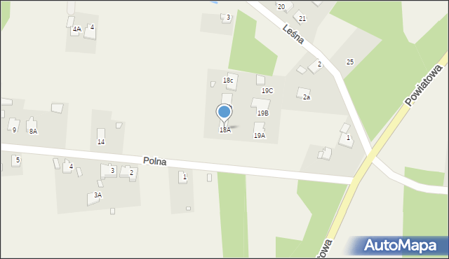 Wysoka, Polna, 18A, mapa Wysoka