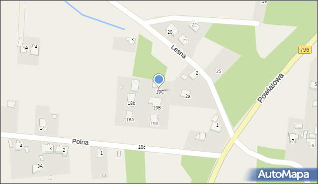 Wysoka, Polna, 19C, mapa Wysoka