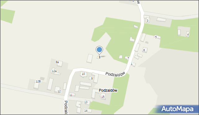 Wzory, Podzaldów, 8, mapa Wzory