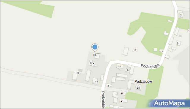 Wzory, Podzaldów, 8a, mapa Wzory