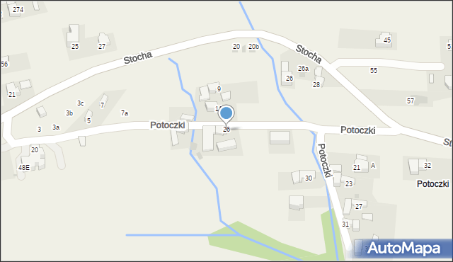 Ząb, Potoczki, 26, mapa Ząb