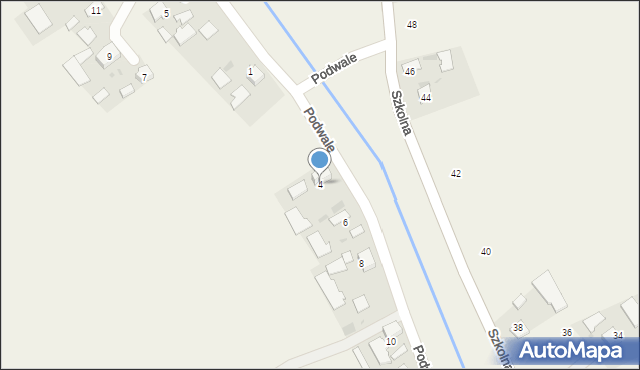 Zabawa, Podwale, 4, mapa Zabawa