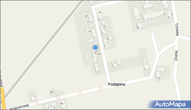 Zabełków, Podwórkowa, 3A, mapa Zabełków