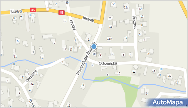 Zabełków, Powstańców Śląskich, 16, mapa Zabełków